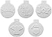 New Hampshire Craftworks Christmas Ball Ornament Collection Number 1 - Set of 5 - Host Your Own Ceramic Painting Party