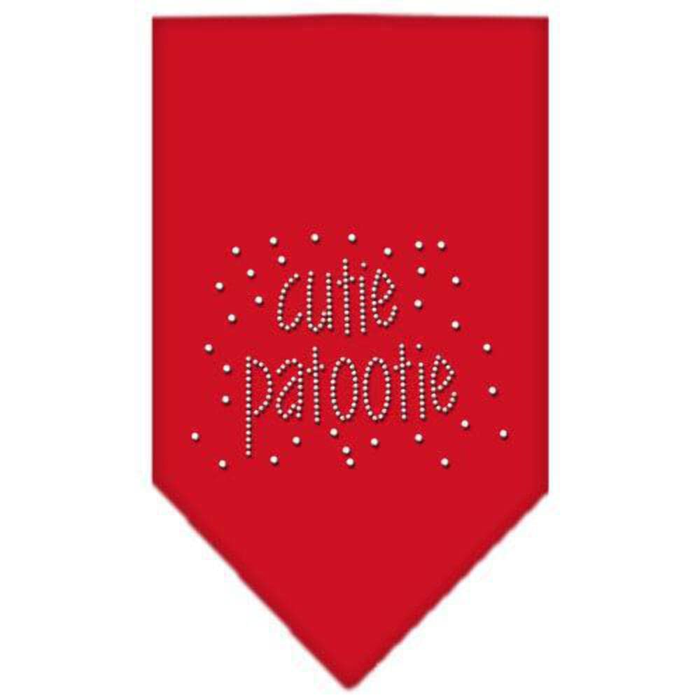 Mirage Cutie Patootie Rhinestone Dog Bandana, Small, Red