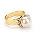 MOOCHI 18K Gold Plated White Man-made Pearls Chain Jewelry Set