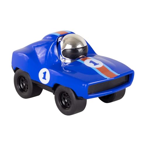Tiger Tribe Presto Racers Jet - Blue Die-Cast Toy Car, Retro Design, Battery-Free, Press-Down Turbo, Metal Kids Collectible, Ages 3+