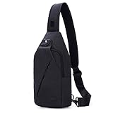 TINYAT Sling Bag Pack, Chest Shoulder Crossbody Hiking Backpack Sport Bicycle Rucksack School Daypack for Men Women T609