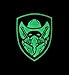 Nornou Double Gun Men Pattern Luminous Patch PVC Rubber Morale Patch Uniform Emblem for Backpack Tactical Military Morale Patch with Velcro