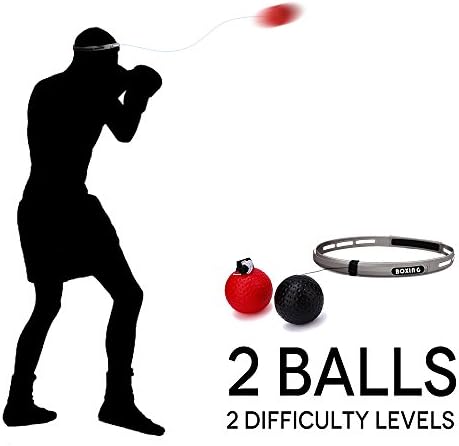 TEKXYZ Boxing Reflex Fight Ball for Improving Hand Eye Coordination, Speed and Accuracy, Funny Boxing Training Jab Ball, Softer, Safer and Easier than the Tennis Ball for Novice to Get the Hang