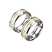Fashion Dark Luminous ECG Ring Stainless Steel Ring Promise Heartbeat Ring Glowing Jewelry for Men Women