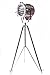 THOR INSTRUMENTS Nautical Spot Light Steel Searchlight Studio Floor Lamp Tripod Silver Finish Rustic Vintage Home Decor Gifts