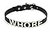 Whore Slut Slave Bondage Ring Collar 3D Letter Genuine Leather Choker with Buckle (WHORE)