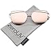 zeroUV - Oversize Metal Frame Thin Temple Color Mirror Flat Lens Aviator Sunglasses 62mm