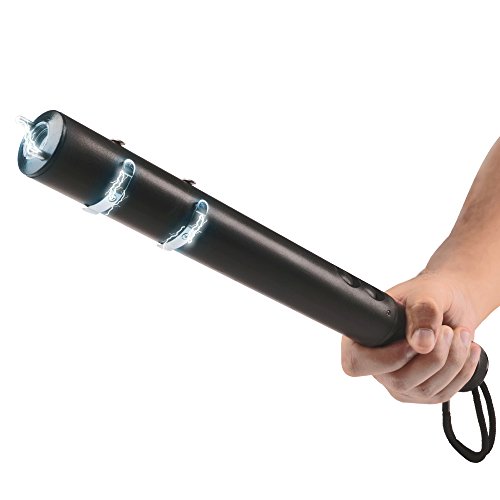 Guard Dog Security TactUnit Anti-Grab Stun Gun Flashlight Baton, Maximum Voltage, 200 Lumens, Rechargeable, Black