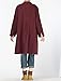 Mordenmiss Women's Cotton Linen Full Front Buttons Jacket Outfit with Pockets (Large, Style 1-Burgundy)