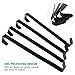 HOMEMAXS Metal Wreath Hanger Over The Door Wreath Holder 4 Packs 13.8inch Larger Wreath Metal Hook for Christmas （Black）