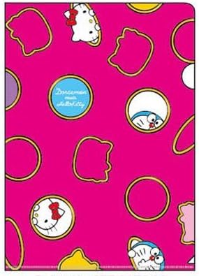 Amazon ショウワノート ドラえもん ハローキティ クリアファイルb 限定コラボ アニメ 萌えグッズ 通販