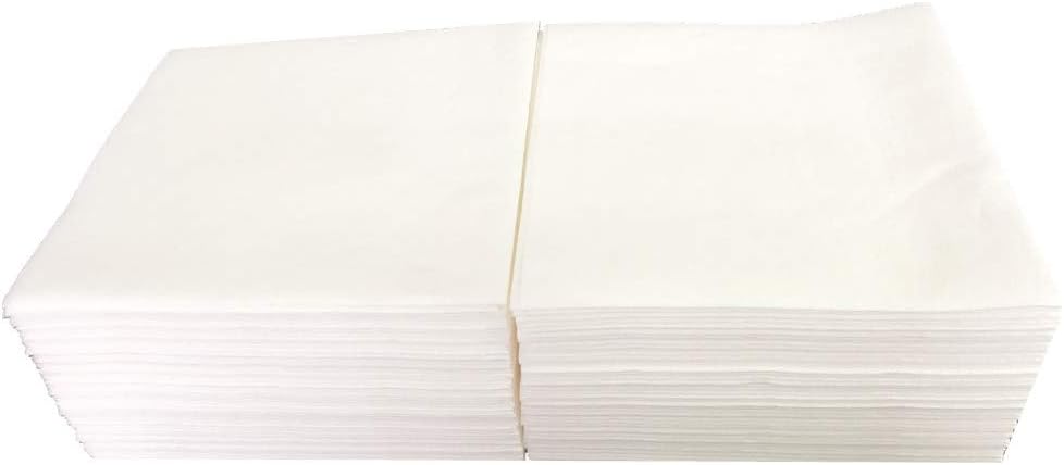 JEBBLAS White Decoration Disposable Guest Towel Linen Feel Dinner Napkin Paper | Air-Laid Napkins Paper Hand Towels for Weddings Restaurant Kitchen Parties |30 cm x 33cm Pack of 100