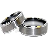 Matching 9mm Tungsten Carbide Wedding Bands with