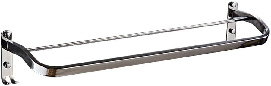 Bathroom towel bar Long 80CM / 31.5inch Double Pole tenture Barre de Serviette en Acier inoxydable Brillant Serviette Barre accessoires de matériel de Salle de bain Serviette Barre