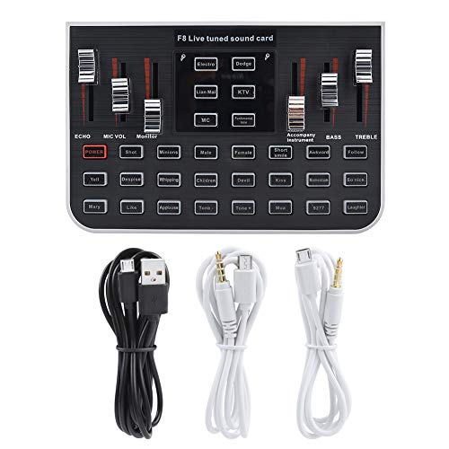 Voice Changer-Portable Live Sound Card Mobile Phone Live Broadcast Karaoke Voice Changer Accompaniment Line