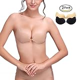 YLOVAN Strapless Pushup Bra Self Adhesive Invisible Backless Sticky Bras 2 Packs