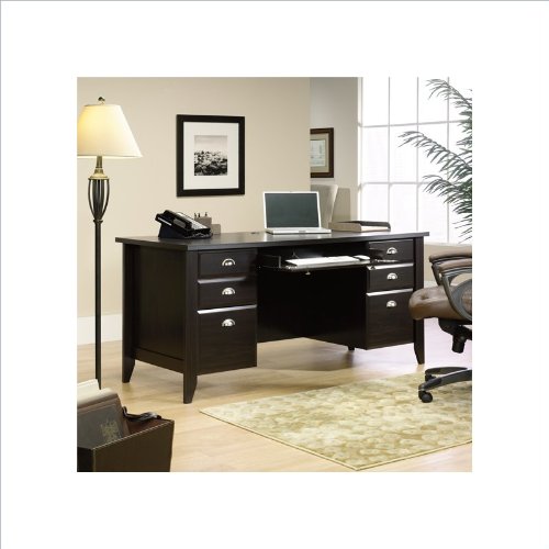 Sauder Shoal Creek Executive Desk, Jamocha Wood Office Store