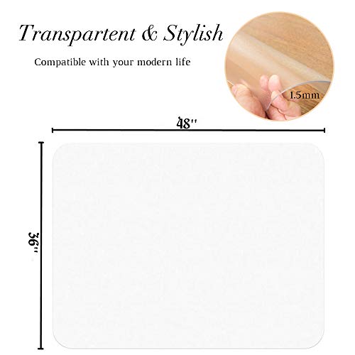 BigTron Office Desk Chair Mat for Hard Wood Floor PVC Matte, Transparent Sturdy Chair Mat, Only for Hardwood Floor, Immediately Flat Out of Box, 36\