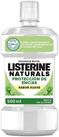 Listerine naturals - enxaguante bucal, proteção gengival, sabor suave, 500 ml