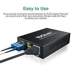 A Pair of Gigabit Single-Mode SC Fiber to Ethernet