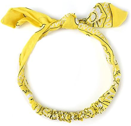 MTFS Hip hop Sports Unisex Elastic Kerchief Headband Headwear (Yellow)