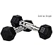 PROMIC Rubber Coated Hex Dumbbell, 3 lb (Single)