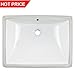 Friho 18.5''x13.8''x7.9'' Modern Rectangular Undermount Vanity Sink Porcelain Ceramic Lavatory Bathroom Sink,White With Overflow