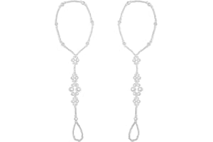 JEWSUN Wedding Barefoot Sandals - Bridal Foot Jewelry - Footless Slave Anklet - Beaded Accessories