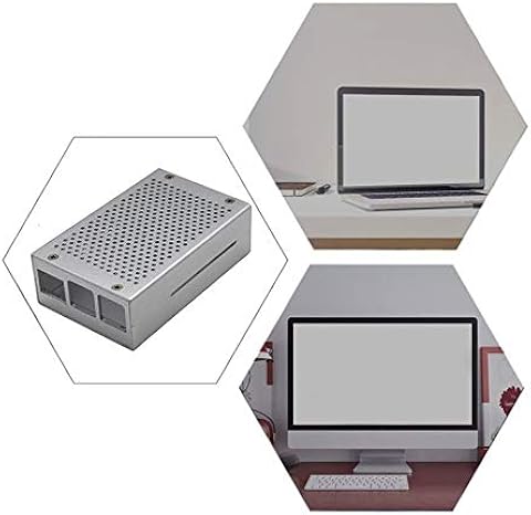Kurphy per Raspberry Pi 4 Modello B + Custodia in alluminio con ventola Custodia in Metallo Argento Custodia nera per Raspberry Pi