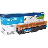 Brother TN-242C Toner Cartridge, Cyan, Single Pack, Standard Yield, includes 1 x Toner Cartridge, Brother Genuine Supplies