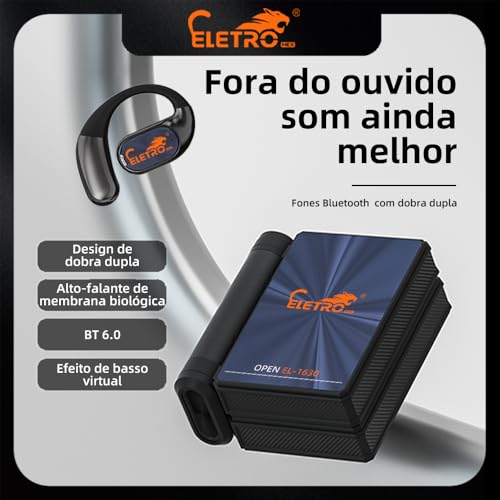 Fones de Ouvido,Bluetooth6.0,Design Dobrável Duplo, Isolamento de Ruído, IPX5 À Prova d’Água e Suor,Suporta Chamadas de Voz, 60Horas em Standby Ideal para viagens e atividades ao ar livre