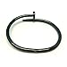 Stainless Steel Nail Style Love Black Bangle Bracelet Oval High Polish , Fits 7.5inch Wrists