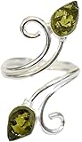 Branch Ring, Moldavite raw Ring, Reiki Healing
