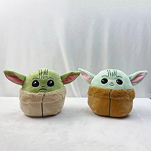 Baby Yoda Reversible Plushie Toys - 6.8 Inch Sided Flip Show Your Mood at All Times(Blue to Green)
