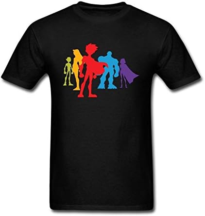 AVERBILY Men's Teen Titans T-shirt Black M