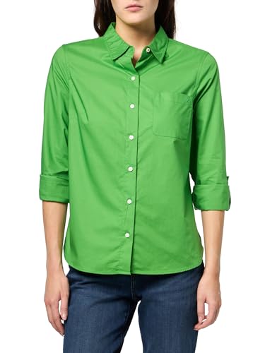 Nautica Women's Long Sleeve Button Up Roll Tab, New Leaf, X-Large
