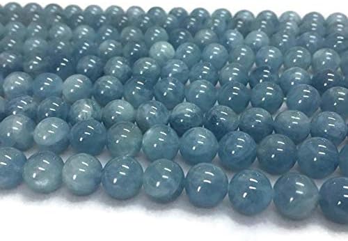 1/2 Strand AAA Quality 10mm Aquamarine Round Beads, Perfect Round Beads- Wholesale Price- Length 8 inch- Blue Aquamarine Beads