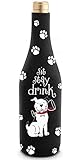 Epic Products Sit, Stay, Drink Neoprene Wine Bottle Epicool, 10-Inch