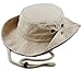 The Hat Depot 300N1510 Wide Brim Foldable Double-Sided Outdoor Boonie Bucket Hat (S/M, 2. Cotton - Khaki)