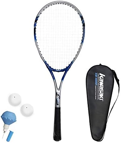 ソフトテニス ラケット カワサキ Ks 4000 1本 ボール2個 ポンプ付き ケース付き 27インチ ガット張上げ済み 入門用 遊び レジャー用 軟式 テニス
