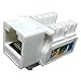 RJ45 Keystone Jack Ethernet Punch Down Cat 5 5e 6 Inserts Network Module (10-Pack White)