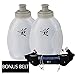 2 Leakproof Sports Water Bottles for Marathon with Push Pull Cap, Flask Replacement for Hydration Running Belt (10ounce/280milliliter)