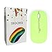SROCKER T3 Ultra-thin 2.4GHz Wireless Silent Click Optical Mouse/Mice 3 Adjustable DPI Levels with 4 Buttons and Nano USB Receiver for Laptop/PC/Mac(Green)