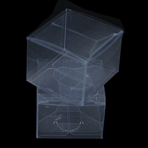 Multiple Usage Clear Plastic Retail PVC Packaging Boxes for Wedding Party Birthday Favor Transparent Cube Jewellery Decorative Accessories Take Out Container (100, 1.6x1.6x1.2 inch(4x4x3 cm))