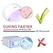 Nail Dryer UV Nail Lamp Fast Drying Gel Nail light LED Nail Lamp Shellac UV Light Gel Nail Polish Dryer Curing Lamp Shellac Light Lamp 24W with 2 Timer Setting Auto Infrared Sensor (White nail dryer)