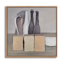 signwin Framed Canvas Wall Art Metaphysical Still Life with Triangle by Giorgio Mordian Canvas Prints Home Artwork Decoration for Living Room,Bedroom - 24x24 inches
