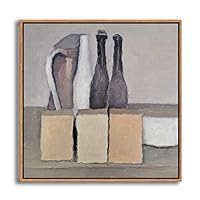 Framed Canvas Wall Art Metaphysical Still Life with Triangle by Giorgio Mordian Canvas Prints Home Artwork Decoration for Living Room,Bedroom - 16x16 inches