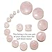 Pair of Double Flare Genuine Rose Quartz Stone Organic Ear Plugs 10G-1