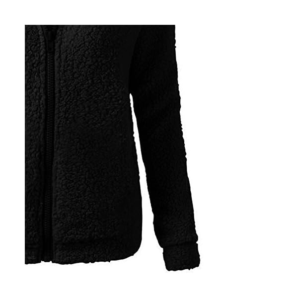 Chaqueta Mujeres de Invierno de Lana Cálida Cremallera Abrigo con Capucha Casual Suéter Abrigo de Algodón Outwear Hoodie… | DeHippies.com
