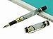 Lanxivi Jinhao Century Fashion White Color Black Line Celluloid Fountain Pen 18kgp Medium Nib with Pen Pouch